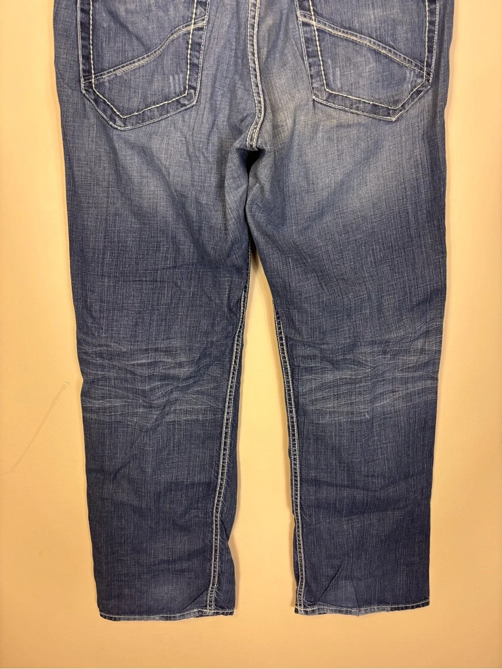 BKE Tyler Straight Leg Jeans Mens 36L Faded Blue Denim 36 x 36 Long Inseam